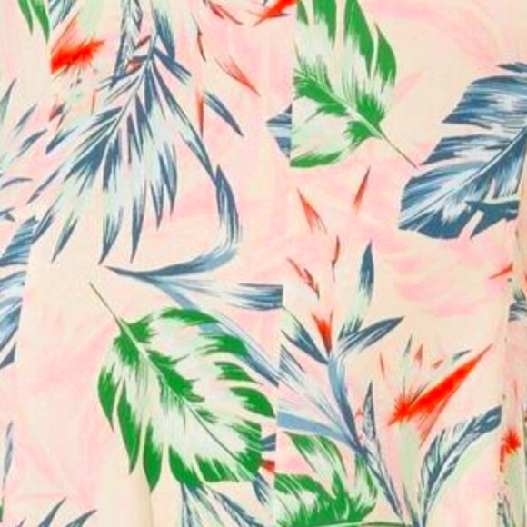 ❤️NWT VINTAGE TORRID MIDI TRAPEZE POCKETS DRESS - SLEEVELESS TROPICAL LEAVES - Picture 2 of 13